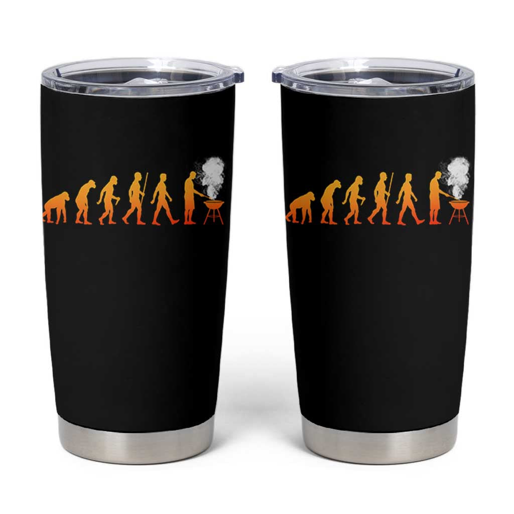 Funny BBQ Tumbler Cup Evolution Of Grill Master Grilling Gifts Meat Smoking
