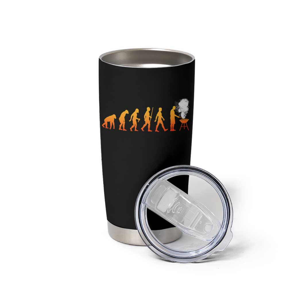 Funny BBQ Tumbler Cup Evolution Of Grill Master Grilling Gifts Meat Smoking