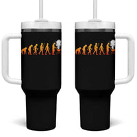 Funny BBQ Tumbler With Handle Evolution Of Grill Master Grilling Gifts Meat Smoking