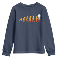 Funny BBQ Youth Sweatshirt Evolution Of Grill Master Grilling Gifts Meat Smoking