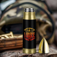 I Drink I Grill Bullet Tumbler Funny Bbq Grilling Barbecue Beer Lovers