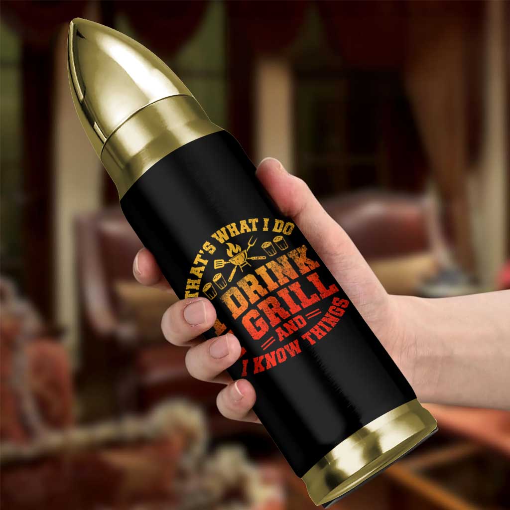 I Drink I Grill Bullet Tumbler Funny Bbq Grilling Barbecue Beer Lovers