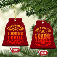 I Drink I Grill Ceramic Ornament Funny Bbq Grilling Barbecue Beer Lovers