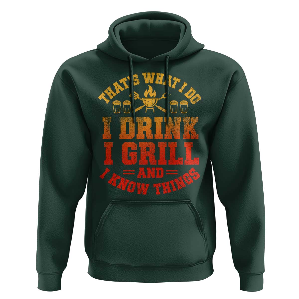 I Drink I Grill Hoodie Funny Bbq Grilling Barbecue Beer Lovers