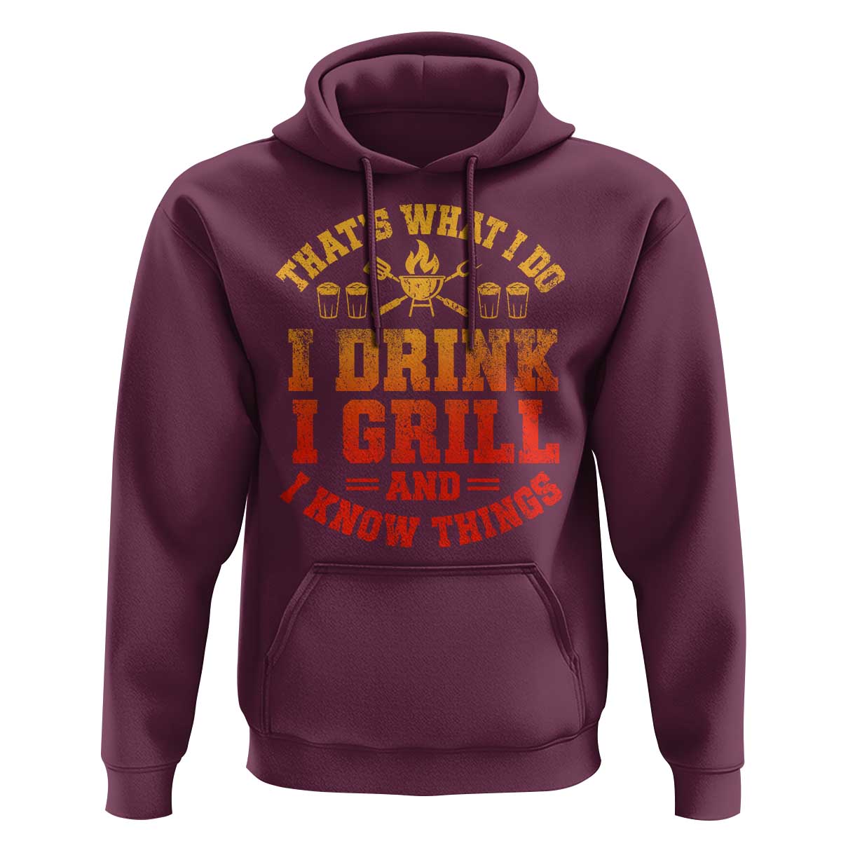 I Drink I Grill Hoodie Funny Bbq Grilling Barbecue Beer Lovers