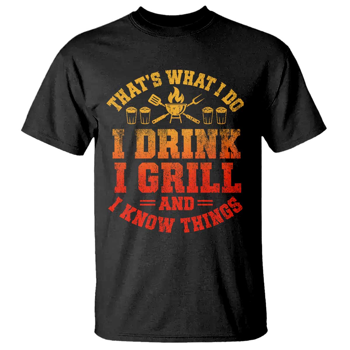 I Drink I Grill T Shirt Funny Bbq Grilling Barbecue Beer Lovers