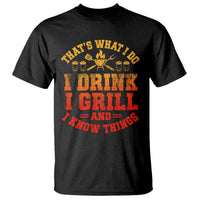 I Drink I Grill T Shirt Funny Bbq Grilling Barbecue Beer Lovers