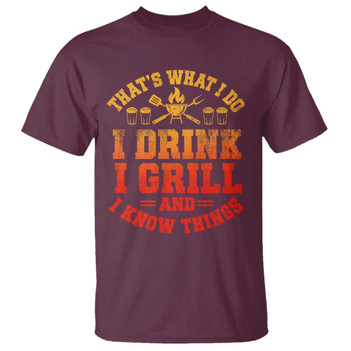 I Drink I Grill T Shirt Funny Bbq Grilling Barbecue Beer Lovers