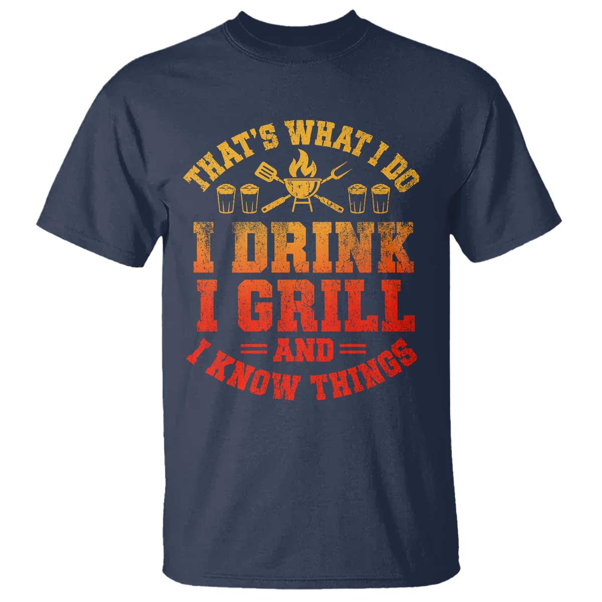 I Drink I Grill T Shirt Funny Bbq Grilling Barbecue Beer Lovers