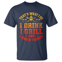 I Drink I Grill T Shirt Funny Bbq Grilling Barbecue Beer Lovers