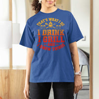 I Drink I Grill T Shirt For Women Funny Bbq Grilling Barbecue Beer Lovers