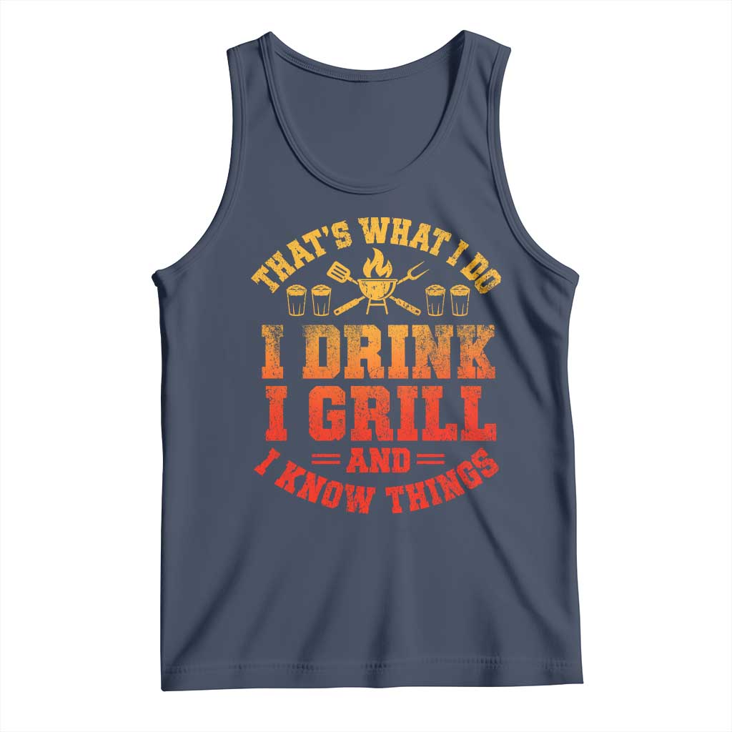 I Drink I Grill Tank Top Funny Bbq Grilling Barbecue Beer Lovers