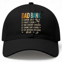 Funny Dad Baseball Cap Retro Dad Bank Fathers Day