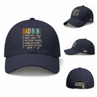 Funny Dad Baseball Cap Retro Dad Bank Fathers Day
