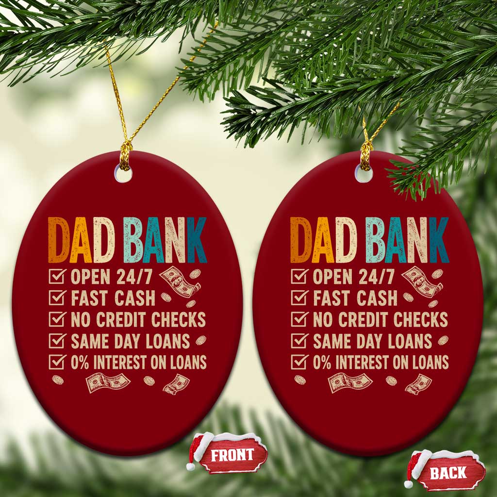 Funny Dad Ceramic Ornament Retro Dad Bank Fathers Day