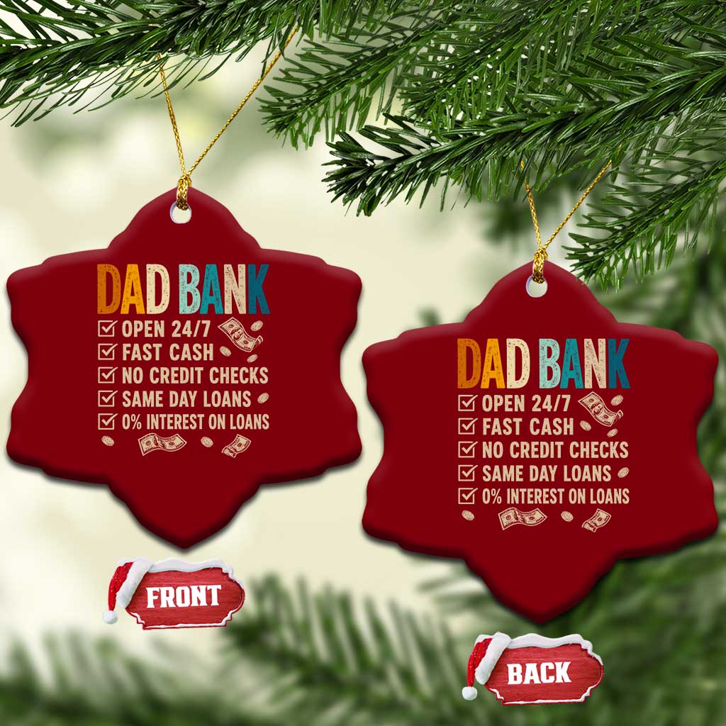 Funny Dad Ceramic Ornament Retro Dad Bank Fathers Day