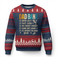 Funny Dad Ugly Christmas Sweater Retro Dad Bank Fathers Day