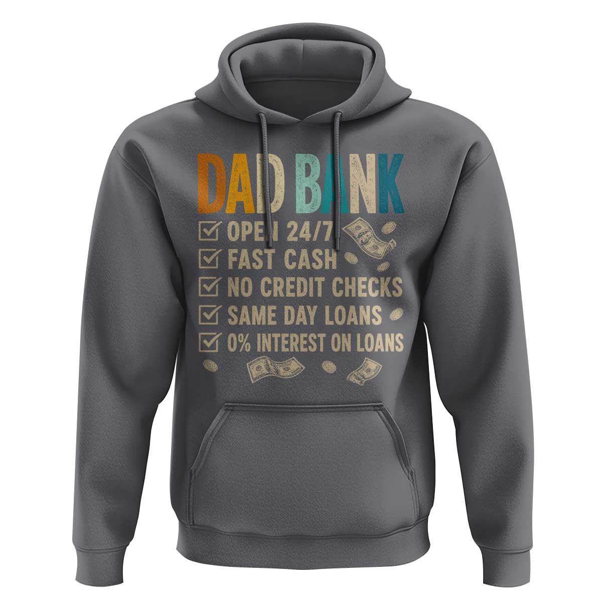 Funny Dad Hoodie Retro Dad Bank Fathers Day