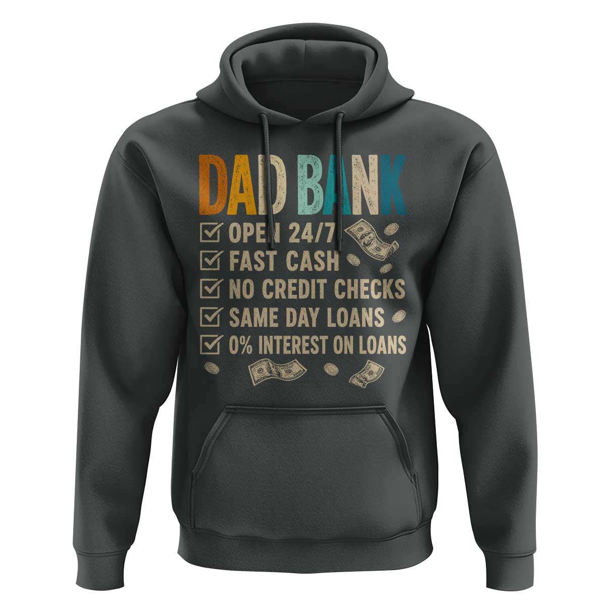 Funny Dad Hoodie Retro Dad Bank Fathers Day