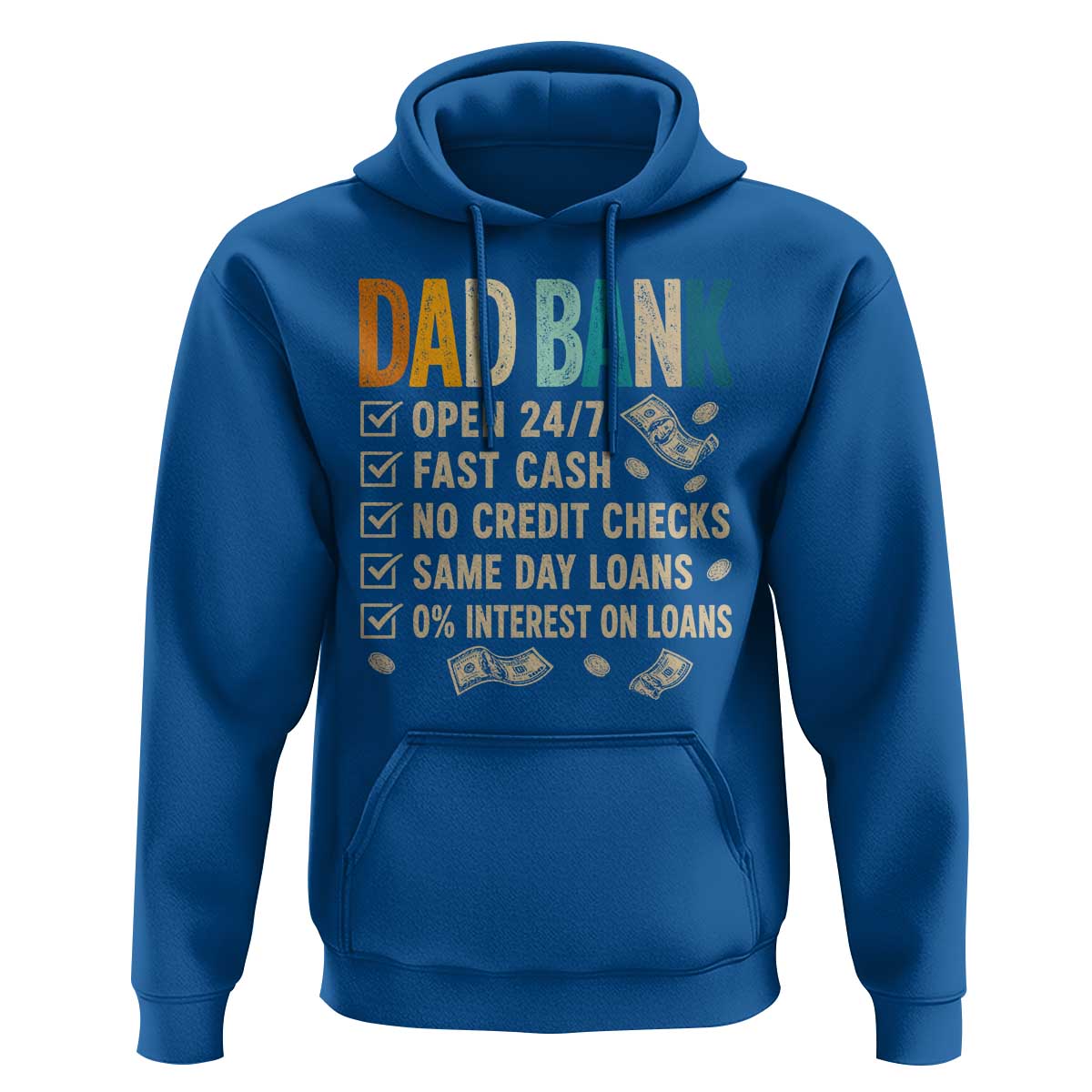 Funny Dad Hoodie Retro Dad Bank Fathers Day