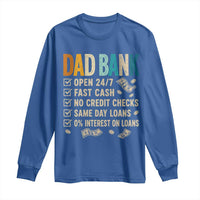 Funny Dad Long Sleeve Shirt Retro Dad Bank Fathers Day