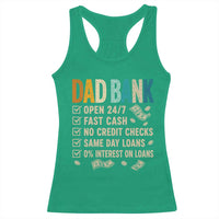 Funny Dad Racerback Tank Top Retro Dad Bank Fathers Day