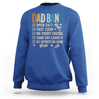 Funny Dad Sweatshirt Retro Dad Bank Fathers Day