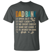 Funny Dad T Shirt Retro Dad Bank Fathers Day
