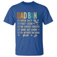 Funny Dad T Shirt Retro Dad Bank Fathers Day
