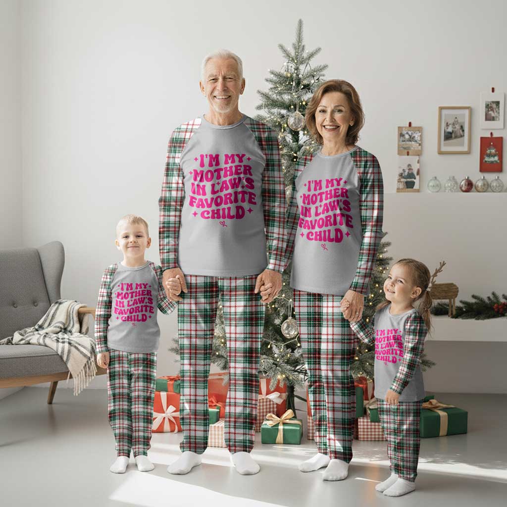 Im My Mother in Laws Favorite Child Plaid Pajama Set Funny Daughter-in-Law Gifts