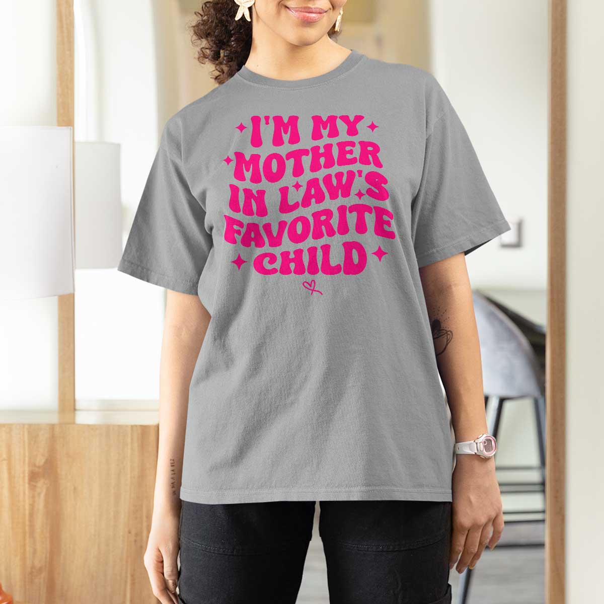 Im My Mother in Laws Favorite Child T Shirt For Women Funny Daughter-in-Law Gifts