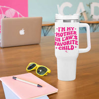Im My Mother in Laws Favorite Child Tumbler With Handle Funny Daughter-in-Law Gifts