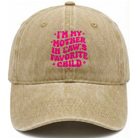 Im My Mother in Laws Favorite Child Washed Cotton Baseball Cap Funny Daughter-in-Law Gifts