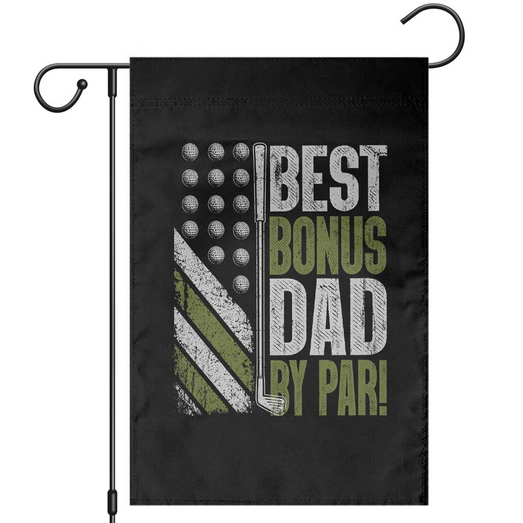 Best Bonus Dad By Par Garden Flag Step Dad Golf American Flag Fathers Day Gift For Golfers