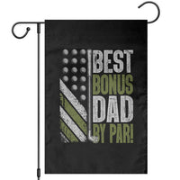 Best Bonus Dad By Par Garden Flag Step Dad Golf American Flag Fathers Day Gift For Golfers