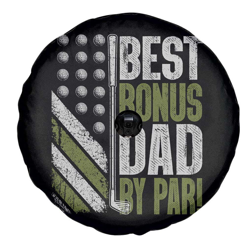 Best Bonus Dad By Par Spare Tire Cover Step Dad Golf American Flag Fathers Day Gift For Golfers
