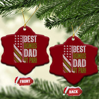 Best Bonus Dad By Par Ceramic Ornament Step Dad Golf American Flag Fathers Day Gift For Golfers