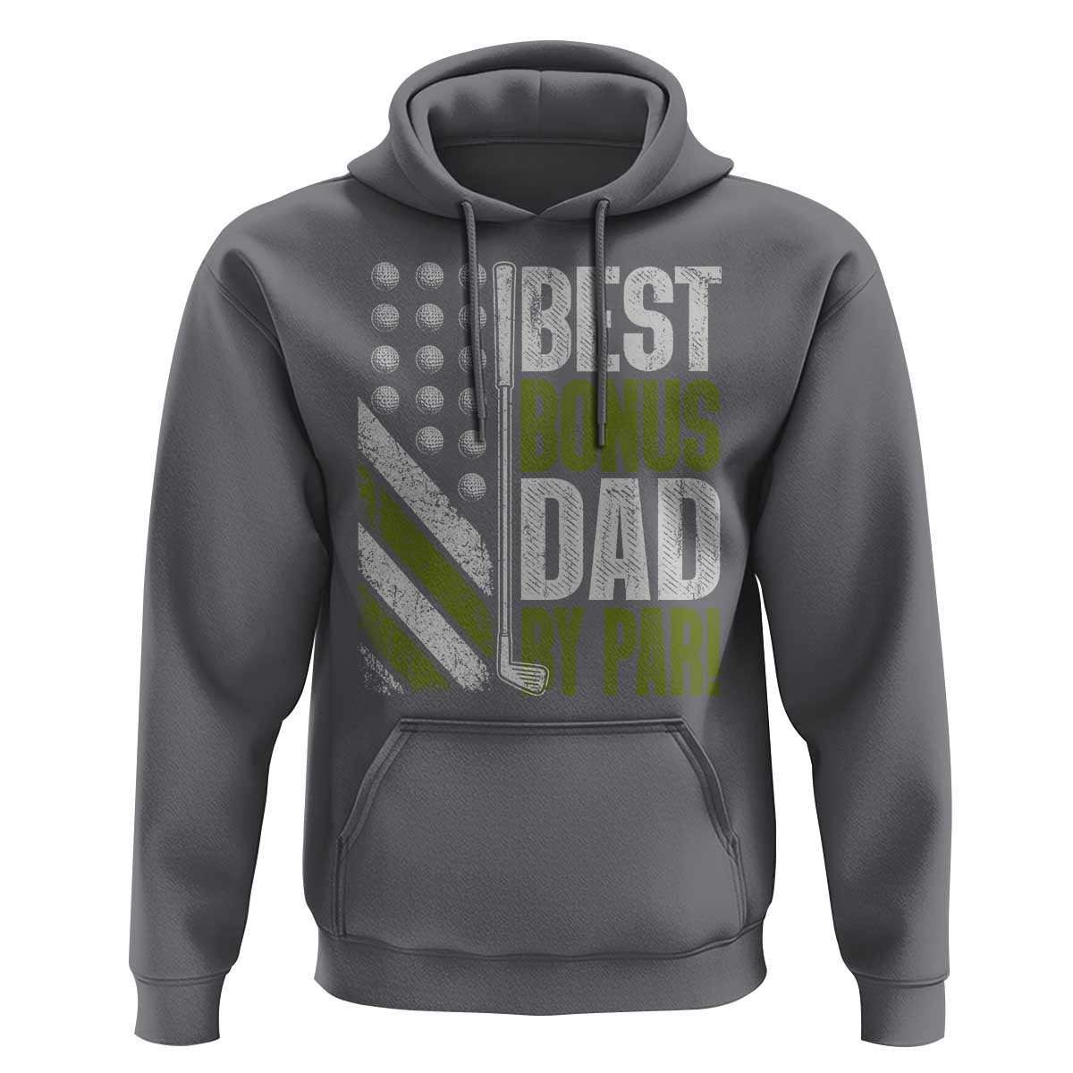Best Bonus Dad By Par Hoodie Step Dad Golf American Flag Fathers Day Gift For Golfers