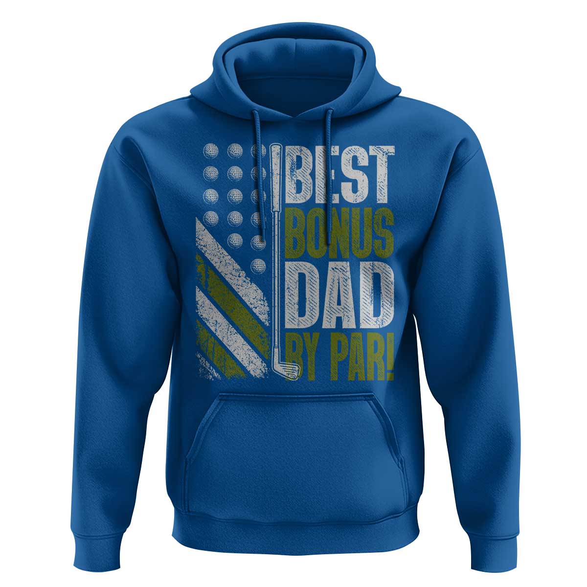 Best Bonus Dad By Par Hoodie Step Dad Golf American Flag Fathers Day Gift For Golfers