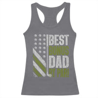 Best Bonus Dad By Par Racerback Tank Top Step Dad Golf American Flag Fathers Day Gift For Golfers