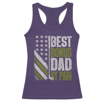 Best Bonus Dad By Par Racerback Tank Top Step Dad Golf American Flag Fathers Day Gift For Golfers