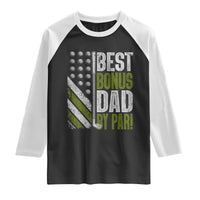 Best Bonus Dad By Par Raglan Shirt Step Dad Golf American Flag Fathers Day Gift For Golfers