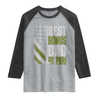 Best Bonus Dad By Par Raglan Shirt Step Dad Golf American Flag Fathers Day Gift For Golfers