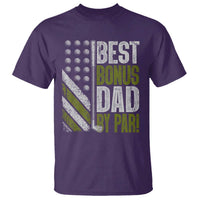 Best Bonus Dad By Par T Shirt Step Dad Golf American Flag Fathers Day Gift For Golfers