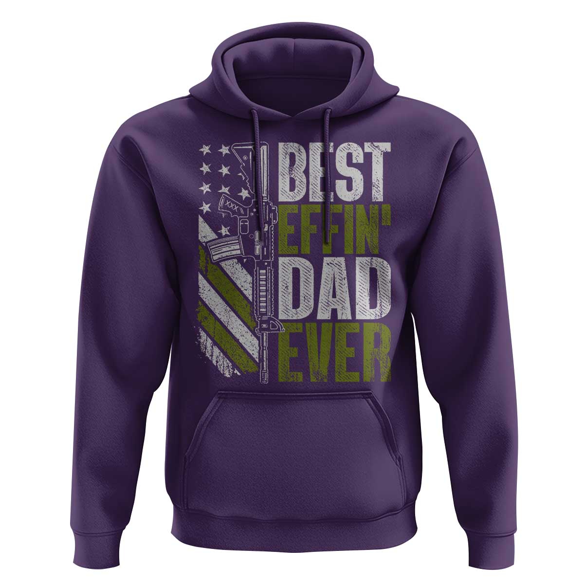 Best Effin Dad Ever Hoodie Fathers Day Daddy Gun American Flag TS10
