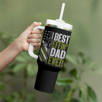 Best Effin Dad Ever Tumbler With Handle Fathers Day Daddy Gun American Flag TS10