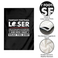 I Suck at Fantasy Football Garden Flag Funny Loser Commissioner Draft Party Commish FFL - Wonder Print Shop