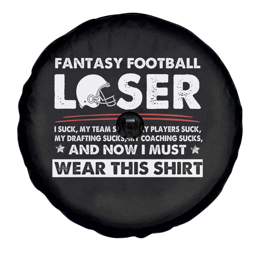 I Suck at Fantasy Football Spare Tire Cover Funny Loser Commissioner Draft Party Commish FFL - Wonder Print Shop