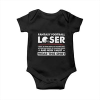I Suck at Fantasy Football Baby Onesie Funny Loser Commissioner Draft Party Commish FFL - Wonder Print Shop