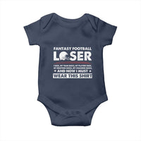 I Suck at Fantasy Football Baby Onesie Funny Loser Commissioner Draft Party Commish FFL - Wonder Print Shop